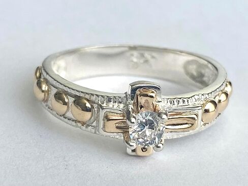 QURI Unisex Rosary ring Solid silver 925 and 10K-Gold-Laminated in Saudi Arabia