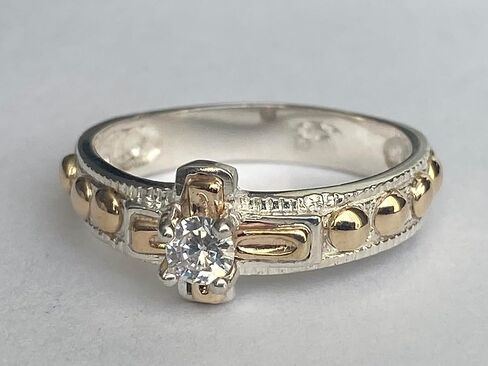 QURI Unisex Rosary ring Solid silver 925 and 10K-Gold-Laminated in Saudi Arabia