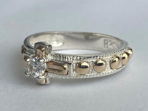 QURI Unisex Rosary ring Solid silver 925 and 10K-Gold-Laminated in Saudi Arabia