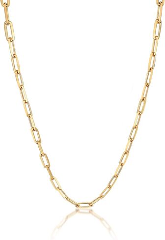18K Layered Gold Chain Necklaces for Women - Dainty Gold Necklace Set - Layered Paperclip Chain Necklace for Women in Saudi Arabia