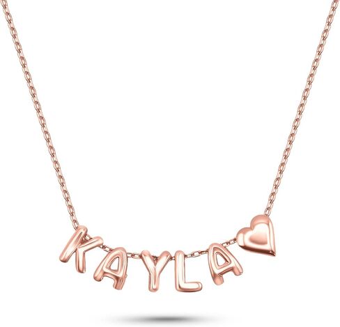Bubble Letters Necklace- Customized Alphabets Initial Pendant for Women- 18k Gold Necklace for Girls-Womens Personalized Jewelry Gift in Saudi Arabia