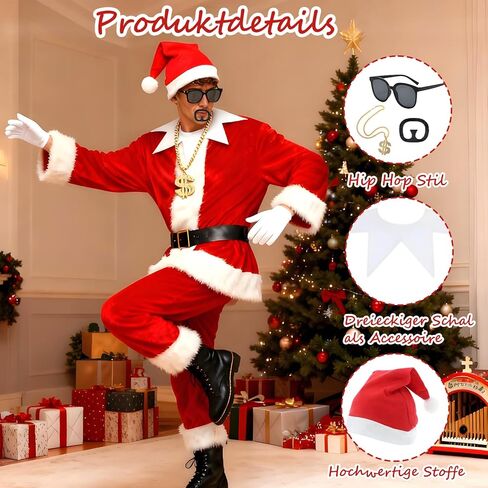 Christmas Elf Costume Set Adult Doll Outfit White Collar Red White Elf Accessories Christmas Party Accessory in Saudi Arabia