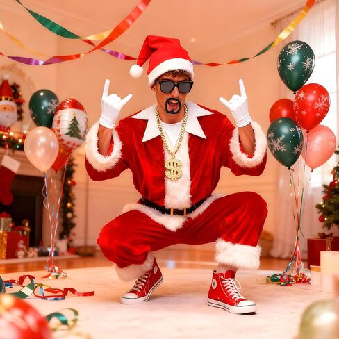 Christmas Elf Costume Set Adult Doll Outfit White Collar Red White Elf Accessories Christmas Party Accessory in Saudi Arabia