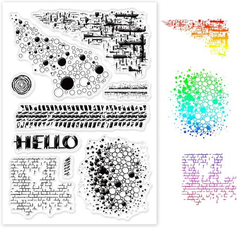 GLOBLELAND Tire Tracks Clear Stamps Transparent Silicone Stamp for Card Making Decoration and DIY Scrapbooking in Saudi Arabia