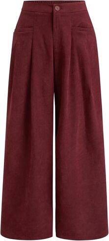 CIDER Women's Wide Leg Pants with Pockets Mid Waist Loose Fit Lounge Business Casual Going Out Fall Trousers in Saudi Arabia