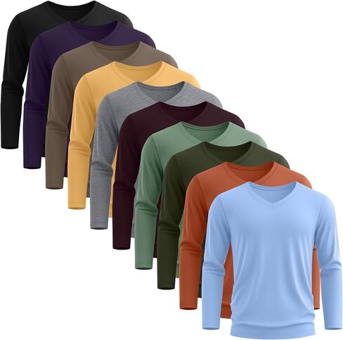 10 Pack Men's Big and Tall Shirts Cotton Bulk Fall Tops in Saudi Arabia