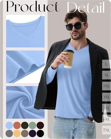 10 Pack Men's Big and Tall Shirts Cotton Bulk Fall Tops in Saudi Arabia