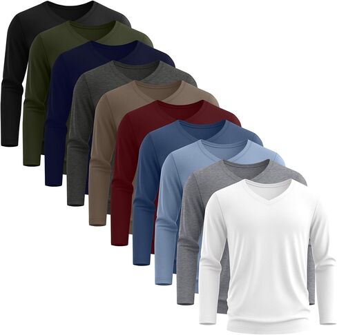 10 Pack Men's Big and Tall Shirts Cotton Bulk Fall Tops in Saudi Arabia