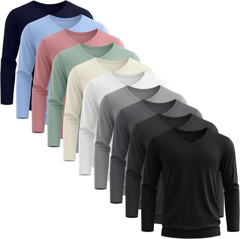 10 Pack Men's Big and Tall Shirts Cotton Bulk Fall Tops in Saudi Arabia