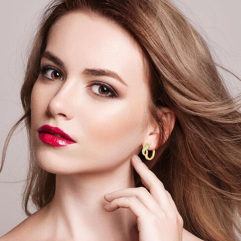 14K Gold Plated Hoop Earrings for Women – Lightweight Trendy Chunky Hoops, Hypoallergenic Gold or Silver Earrings Jewelry in Saudi Arabia
