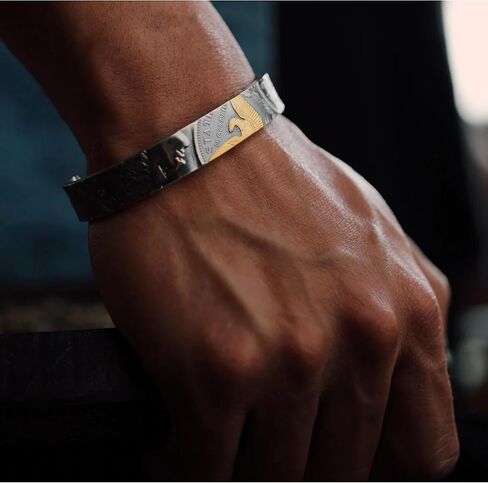 Morgan Silver Coin Bracelet – Handcrafted 90% Silver 1921 Morgan Dollar Adjustable Bracelet, Dual-Sided Eagle & Liberty Design, Unisex Vintage Heritage Jewelry in Saudi Arabia