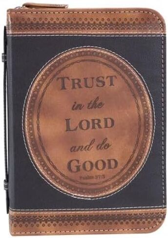 Divinity Boutique 28370 غطاء الكتاب المقدس ذو التفاصيل الإلهية، متوسط، ارتفاع 22.86 سم، بني وأسود in Kuwait