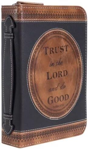 Divinity Boutique 28370 غطاء الكتاب المقدس ذو التفاصيل الإلهية، متوسط، ارتفاع 22.86 سم، بني وأسود in Kuwait