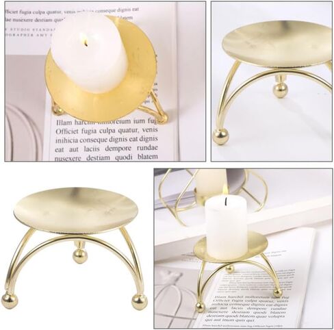 Cabilock 5Pcs Retro Metal Candle Holder with Handle Decorative Candle Stick Holder Set for Tabletop Weddings Parties Holiday Events in Saudi Arabia