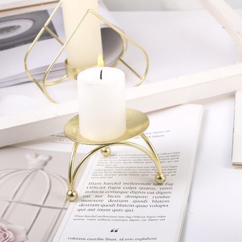 Cabilock 5Pcs Retro Metal Candle Holder with Handle Decorative Candle Stick Holder Set for Tabletop Weddings Parties Holiday Events in Saudi Arabia