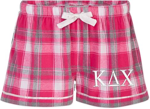 Kappa Delta Chi Sorority Flannel Boxers - K-D Chi Boxer Shorts - Kappa Delta Chi Greek Letter Sleepwear Pajama Bottoms in Saudi Arabia