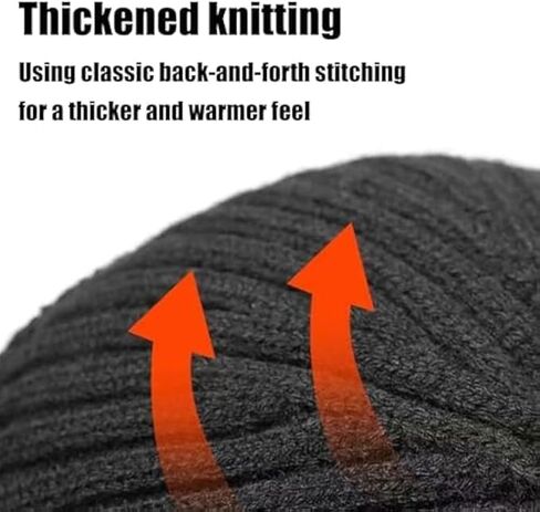 2026 New Cozy Beanie Head with Brim and Ear Flaps, Winter Knit Beanies for Men Women,Winter Beanie,Elastic Fabric,for Unisex in Saudi Arabia