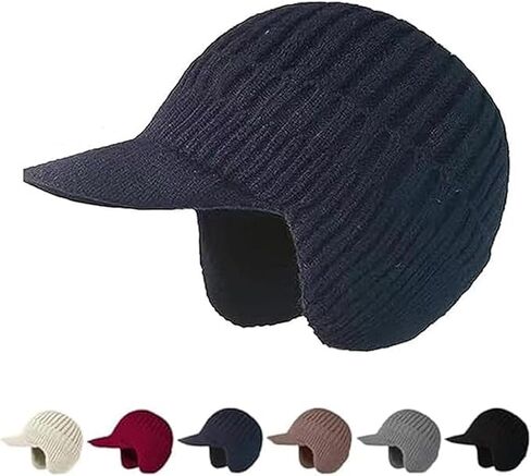 2026 New Cozy Beanie Head with Brim and Ear Flaps, Winter Knit Beanies for Men Women,Winter Beanie,Elastic Fabric,for Unisex in Saudi Arabia