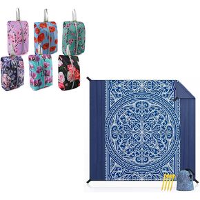 BeeGreen Shoe Organizer 6pcs Shoe Bags For Travel with Zipper Closure & BeeGreen Water-Proof-Blanket-Beach-Gifts-for-Beach-Essentials - Sand Proof Beach Accessories