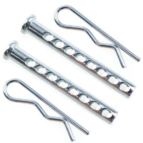 Multi-Hole Pin LUORNG 2 Sets M6 x 50 mm Galvanized Steel Porous Eye Pins and Split Pins Kit,Universal Clevis Pins Kit