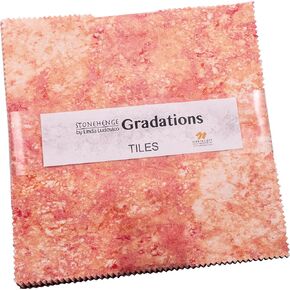 Linda Ludovico Stonehenge Gradations II Marrakech Tiles 42 10-inch Squares Layer Cake Northcott, TGRAD42-24