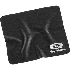 Flying Fisherman Microfiber Lens Cleaning Cloth (Black), 6 x 7-Inch