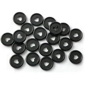 NX Garden T Mushroom Hole Disc-Binding 20PCS 24mm Black Plastic Disc-binding Loose Book Binding Ring Disc Arc Binding Notebook