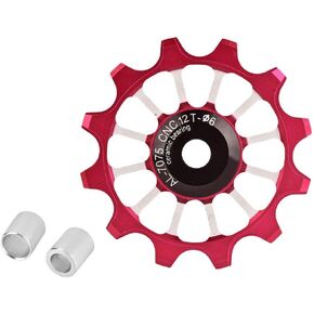 Bike Derailleur Pulley Aluminum Sealed Bearing Jockey Wheel Guide Wheel Rear Derailleur Pulleys 12T Ceramic Aluminum Jockey Wheel Rear Fit 4/5/6mm Screws Support 7/8/9/10 Speed