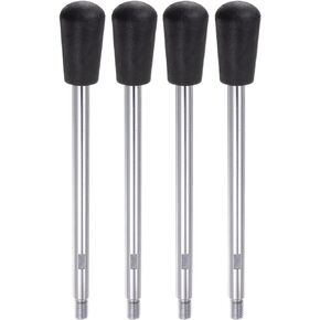 HARFINGTON 4pcs Clamping Handles M12 Thread 210mm (8.3") Length Chrome Plated Revolving Crank Handle Grip Handwheel Screw Stem for Lathe Machine