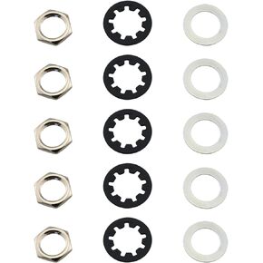 Ruiwaer 5Sets Guitar Nuts, Washers & Lock Washers for US CTS Pots Switchcraft Jacks in Saudi Arabia
