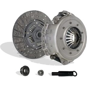 Clutch Kit Set Compatible With Ford F150 F250 F350 Bronco E-150 E-250 Econoline XL XLS XLT Custom Eddie Base XLT Lariat Ghia 1975-1993 4.1L 4.9L L6 5.0L 5.8L V8 GAS OHV Naturally Aspirated (07-016)