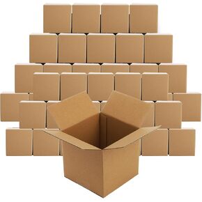 Peohud 5x5x5 Inches Shipping Boxes, 30 Pack Corrugated Cardboard Box, Small Cube Mailing Boxes for Packing, Moving, Shipping, Storage, Small Business