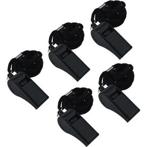 صفارات رياضية احترافية للاستخدام في الهواء الطلق من HONSNKS مع صفارات بلاستيكية بصوت عالٍ وواضح للحكام، وصالة الألعاب الرياضية الخارجية والطوارئ، 5 عبوات in Kuwait