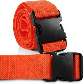 PrimaCare IR-5006 Unisex Restraint Strap with Plastic Buckle for Patient, Adult and Kid, 2" x 7', Orange