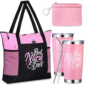 Tiangrid 3 قطع ممرضة هدية للنساء الرجال انغلق ممرضة حمل حقيبة 20 أوقية بهلوان كوب مع غطاء حامل بطاقة الائتمان ل ممرضة هدية in Kuwait