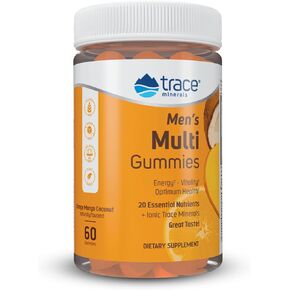 علكات متعددة للرجال من Trace Minerals | خالي من السكر مع أكثر من 20 فيتامين وأيوني لأقصى قدر من الامتصاص | نكهة البرتقال والمانجو وجوز الهند اللذيذة | 60 عدد in Kuwait