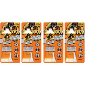 Gorilla Heavy Duty Construction Adhesive, 2.5 ounce Squeeze Tube, White, (Pack of 4)