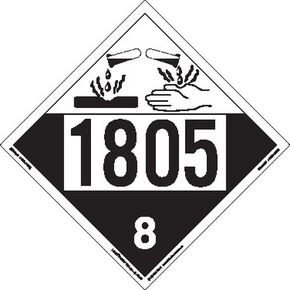 Labelmaster ZT4-2922 UN 2922 Corrosive Hazmat Placard, Tagboard (Pack of 25)