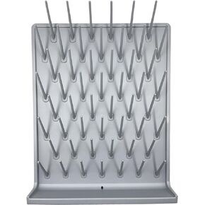 Lab Drying Rack 27 Pegs Laboratory Cabinets Glass Drying Racks Wall-Mount Black Cleaning Frame for School Laboratory Utensils Newest Hidden Installation