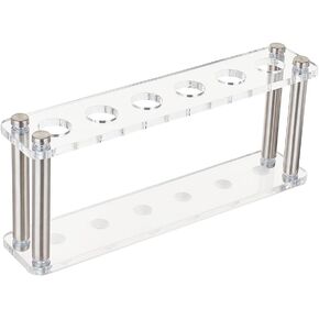 OLYCRAFT 12 Sockets Clear Acrylic Test Tube Rack Test Tube Display Stand Acrylic Centrifuge Rack Glass Holder Rack Transparent Test Tube Holder for Test Tube Chemistry Laboratory 4.4x2.8x3.6 inch in Kuwait