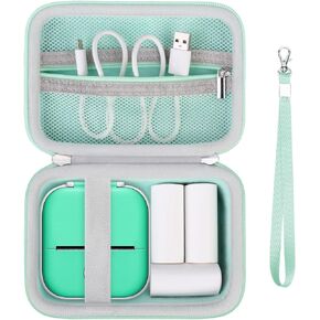 Sticker Printer Case Compatible with Memoking T02/for iDPRT/for Phomemo/for Anycash/for Ponek/for cabaro Mini Sticker Printer, Print Pods Mini Printer Storage Bag for Accessories, Black in Kuwait