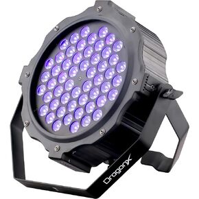 DragonX 180W LED UV Professional Strobe Black Lights DMX Wash Slim DJ Ultraviolet Spotlight for Halloween Glow Lights Party Room Decor and Stage Lighting Stage Lights Indoor parlight