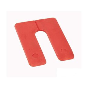 Plastic Structural Shim Horseshoes U Shape, Size: 3" x 4" x 1/8". Pack of 100 Pcs. Red Color, Made in U.S.A. Levelers for Window & Door Shims. BFSEALS Free & Quick Shipping