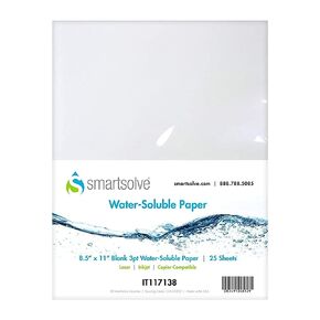 SmartSolve - IT117138 ورق قابل للذوبان في الماء 3pt، 8.5 بوصة × 11 بوصة، أبيض (عبوة من 25 قطعة)