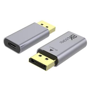 Qaoquda 8K Displayport to USB C Adapter, 1PCS 8K USB Type C (USB-C) Female to DP Male 60HZ 1008P HD Adapter for New MacBook Pro,Mac Air,Chromebook Pixel and More(Silvery)