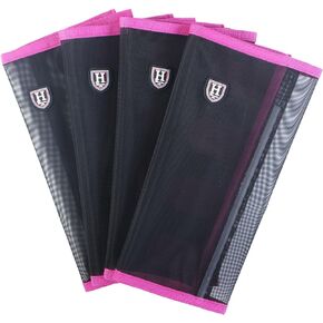 Harrison Howard Loose-Fitting Horse Fly Leggings Breathable, Tear-Resistant Fine Mesh Leg Guards Stay-on Comfortable Fly Boots (Set of 4)