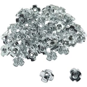 TAODAN 100PCS FourPronged Nut M3 Tnut High 6mm Wood Insert Nut Furniture Clawshaped Sturdy Fastener Screw Galvanized Steel Suitable for Wooden Climbing Frames Cabinets