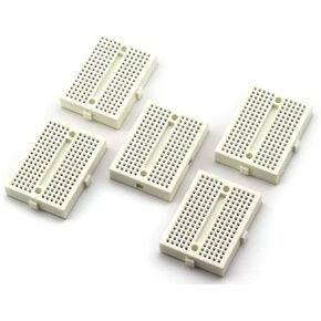 ZYAMY 5pcs 170 Tie Point Prototype Solderless PCB Breadboard Test Protoboard DIY Bread Board with Self-Adhesive Tape
