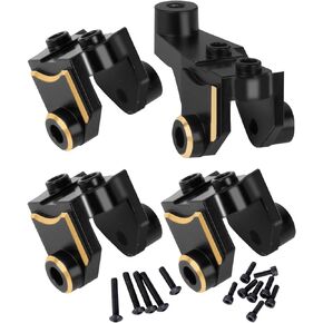 RC Brass Axle Lower Shock Mount Upgrades Part for 1/10 TRX4 RC Crawler Car,Heavy Duty Front Rear Axle Lower Shock Mount Hops up,Black