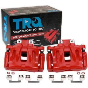 TRQ Front Brake Caliper Set Compatible with 2005-2019 Chrysler 2005-2018 Dodge
